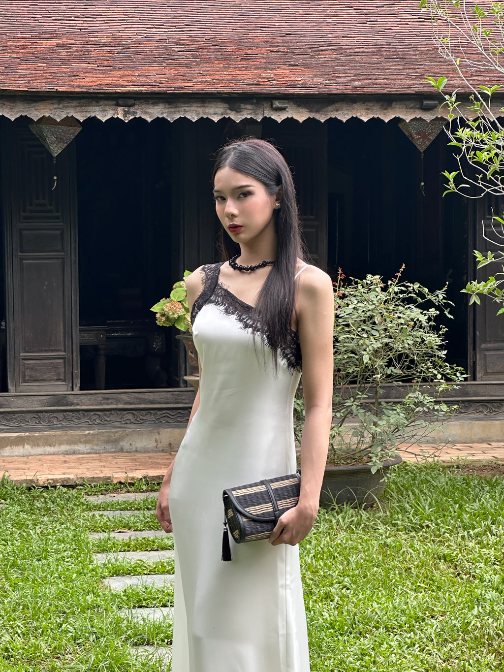 TRỐNG BAG - Black striped UZU weave