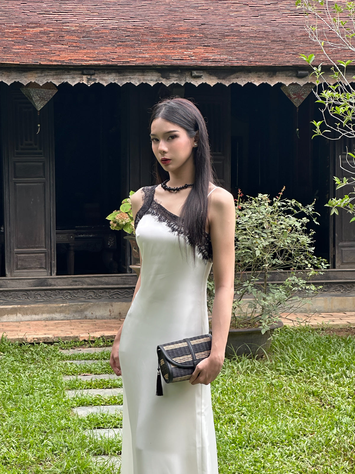 TRỐNG BAG - Black striped UZU weave