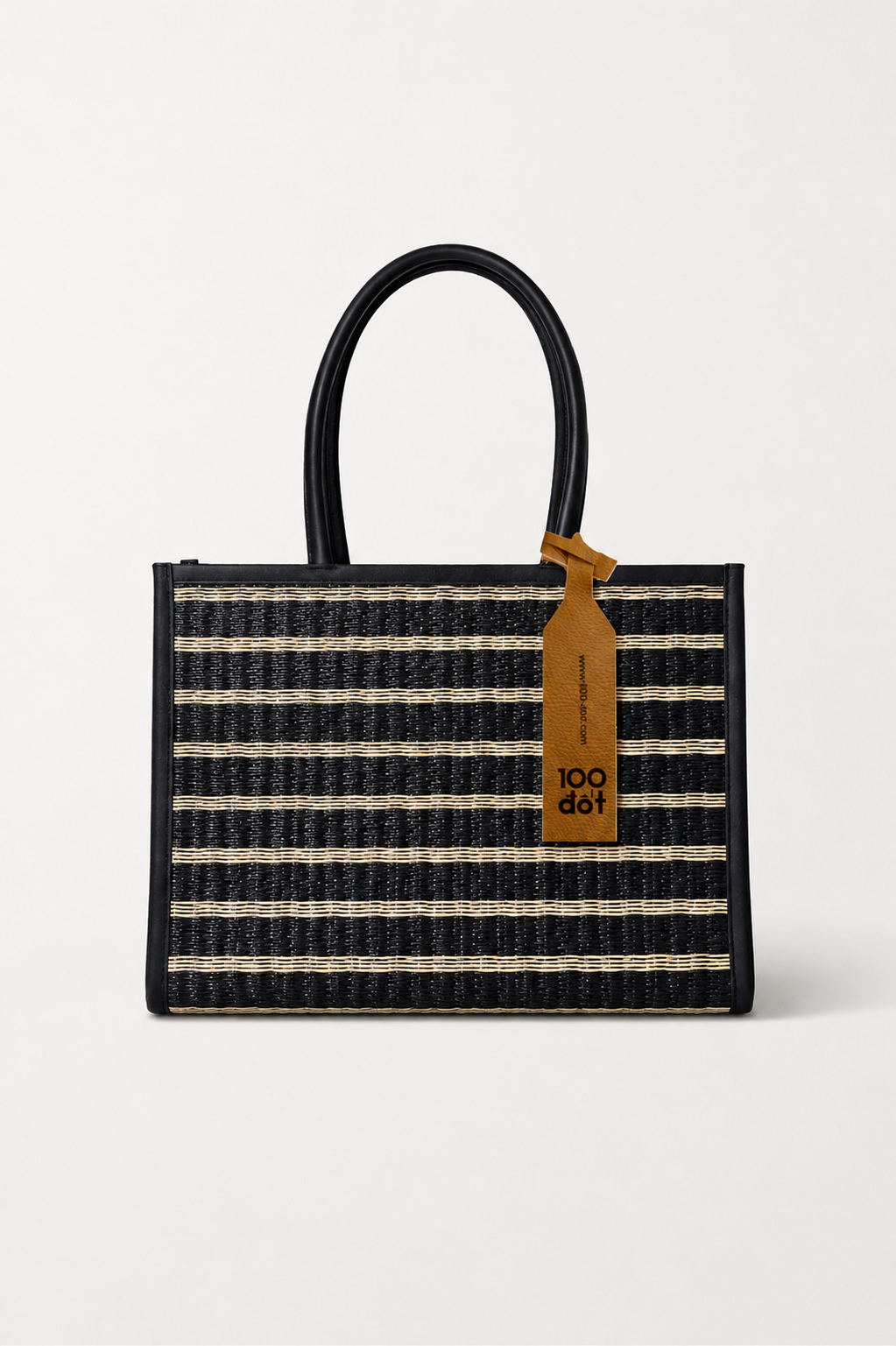 NHỰT BAG - Black striped UZU weave