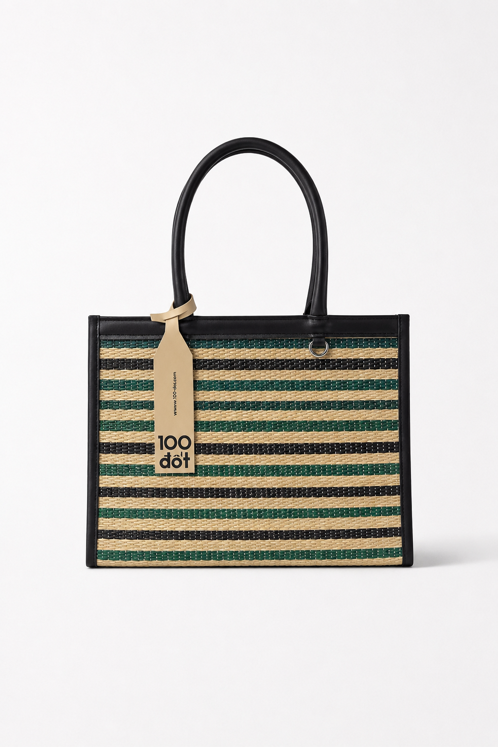 NHỰT BAG - Green striped UZU weave