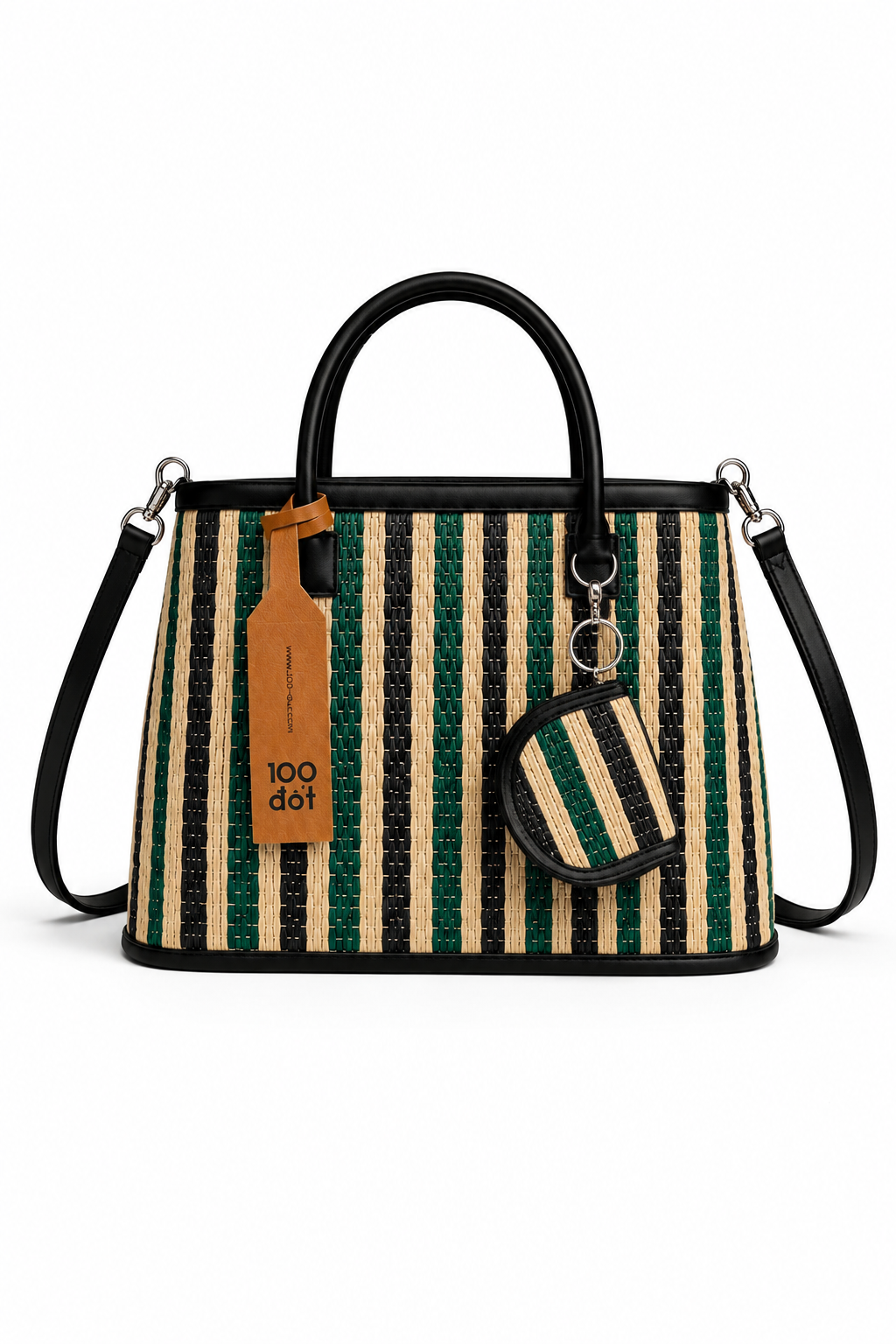 ĐAN BAG - Green striped UZU weave