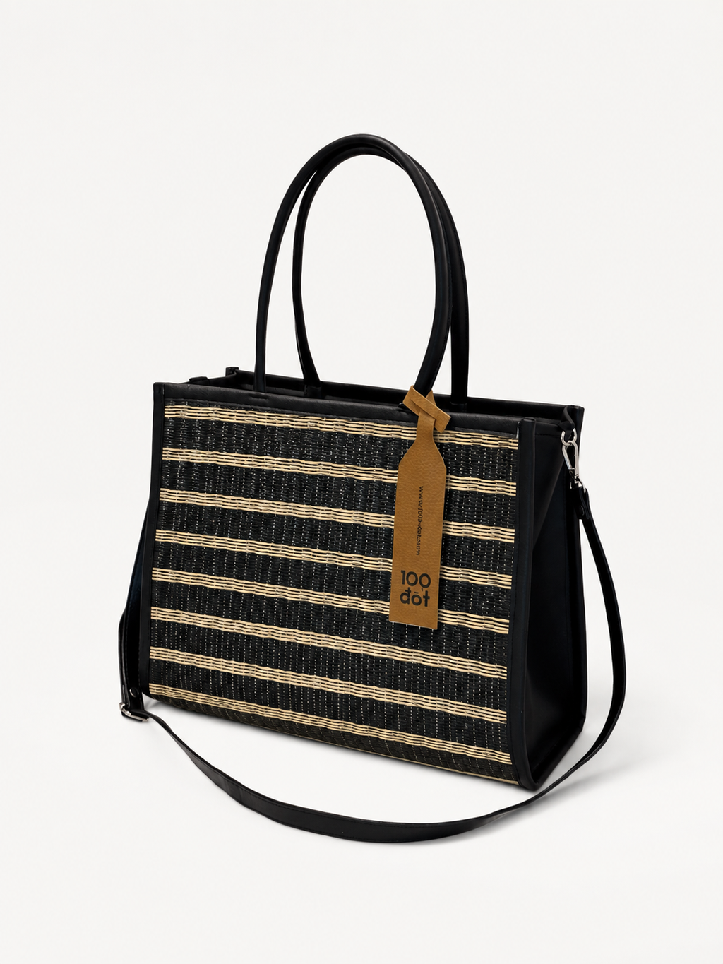 NHỰT BAG - Black striped UZU weave