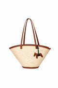 VÊ BAG - Brown leather trim