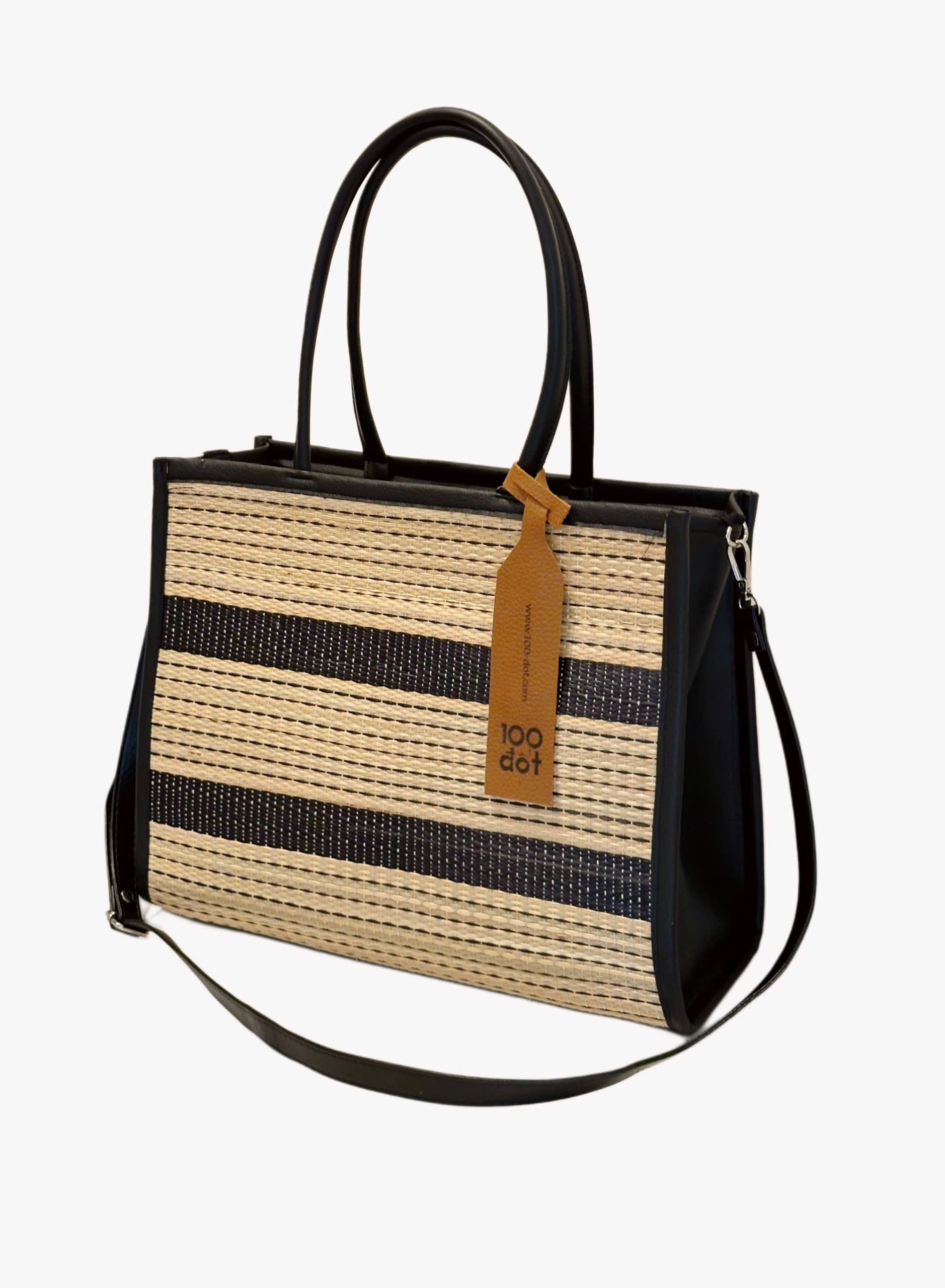 NHỰT BAG - Black striped UZU weave