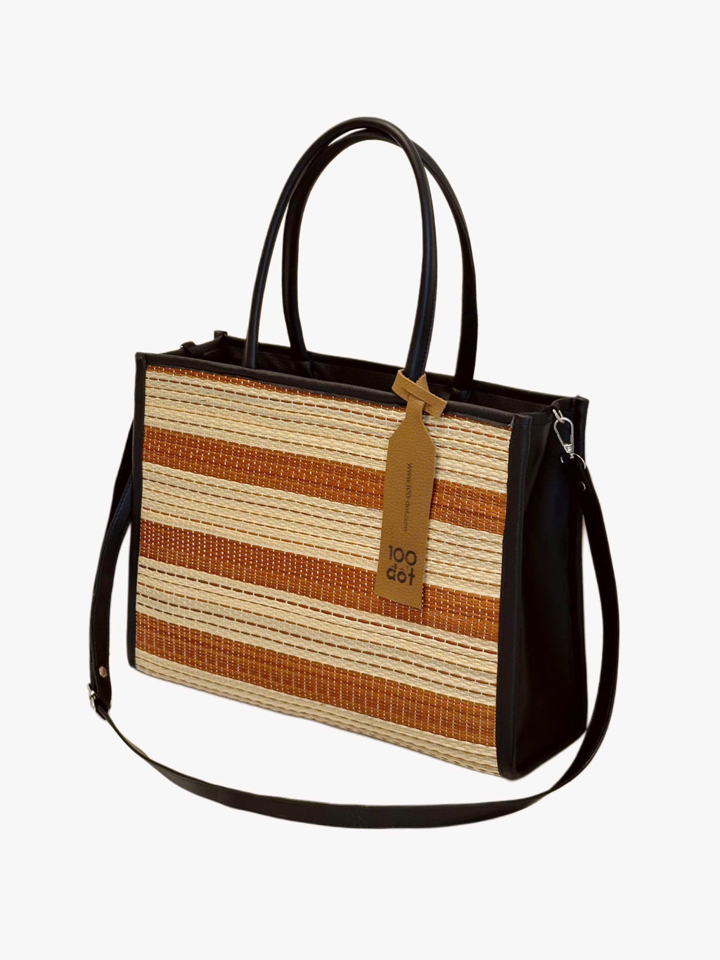 NHỰT BAG - Brown striped UZU weave