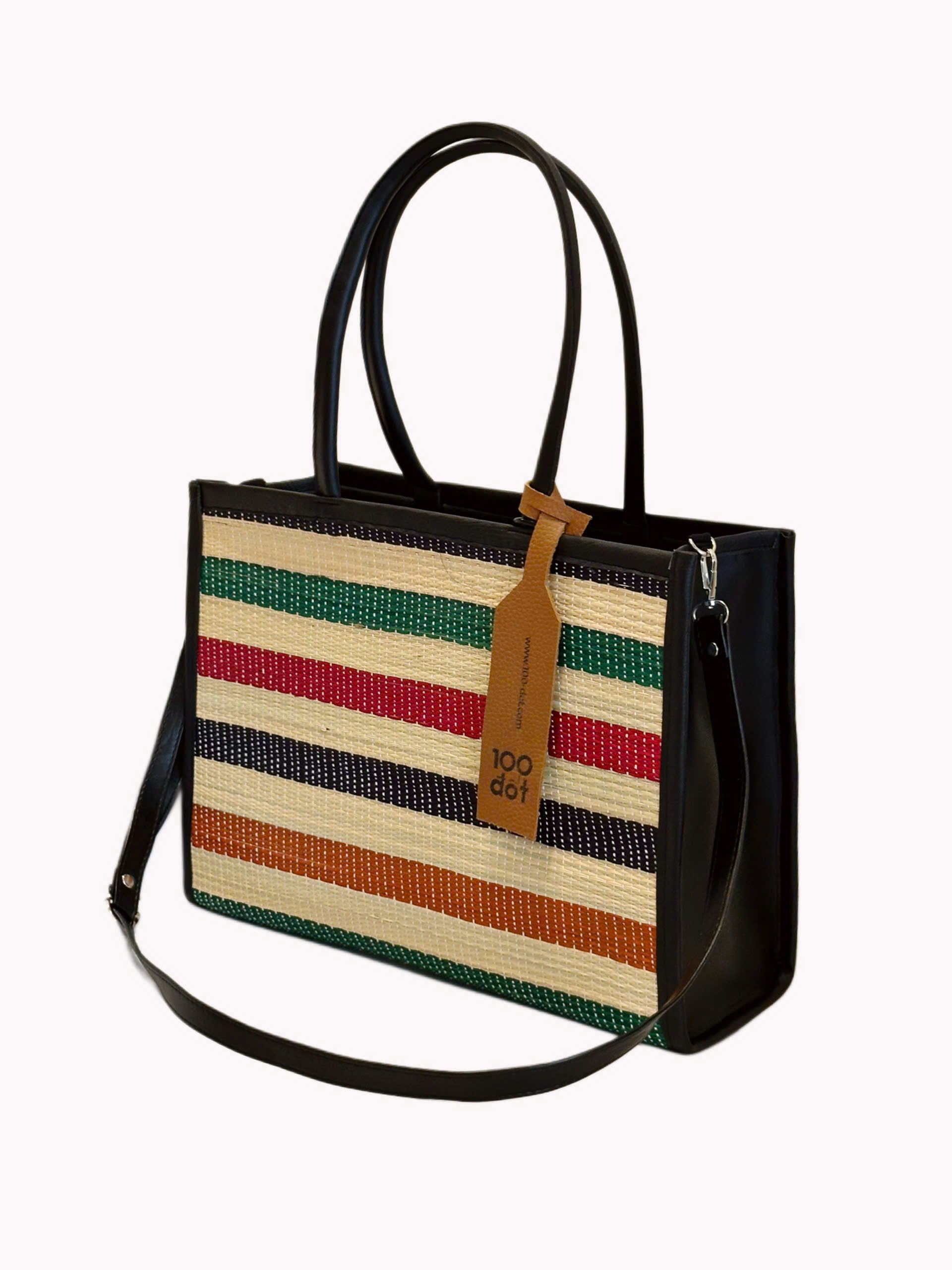 NHỰT BAG - Colorful striped UZU weave