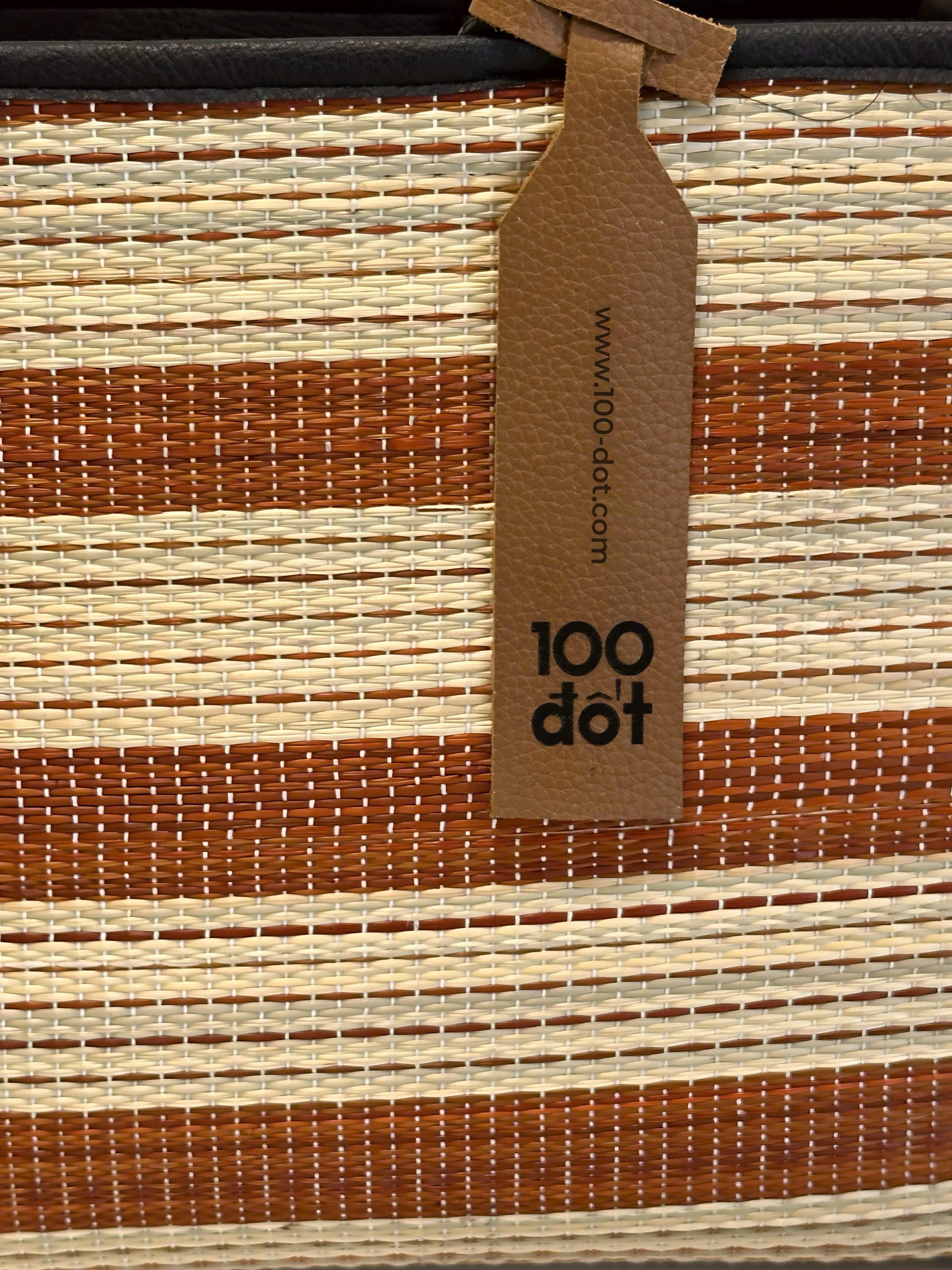 NHỰT BAG - Brown striped UZU weave