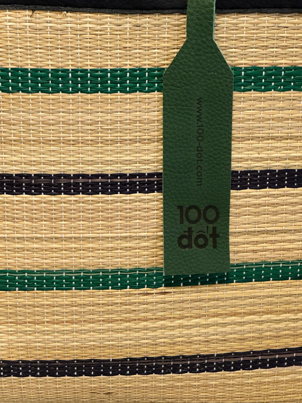 ĐAN BAG - Green striped UZU weave