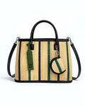 ĐAN BAG - Green striped UZU weave