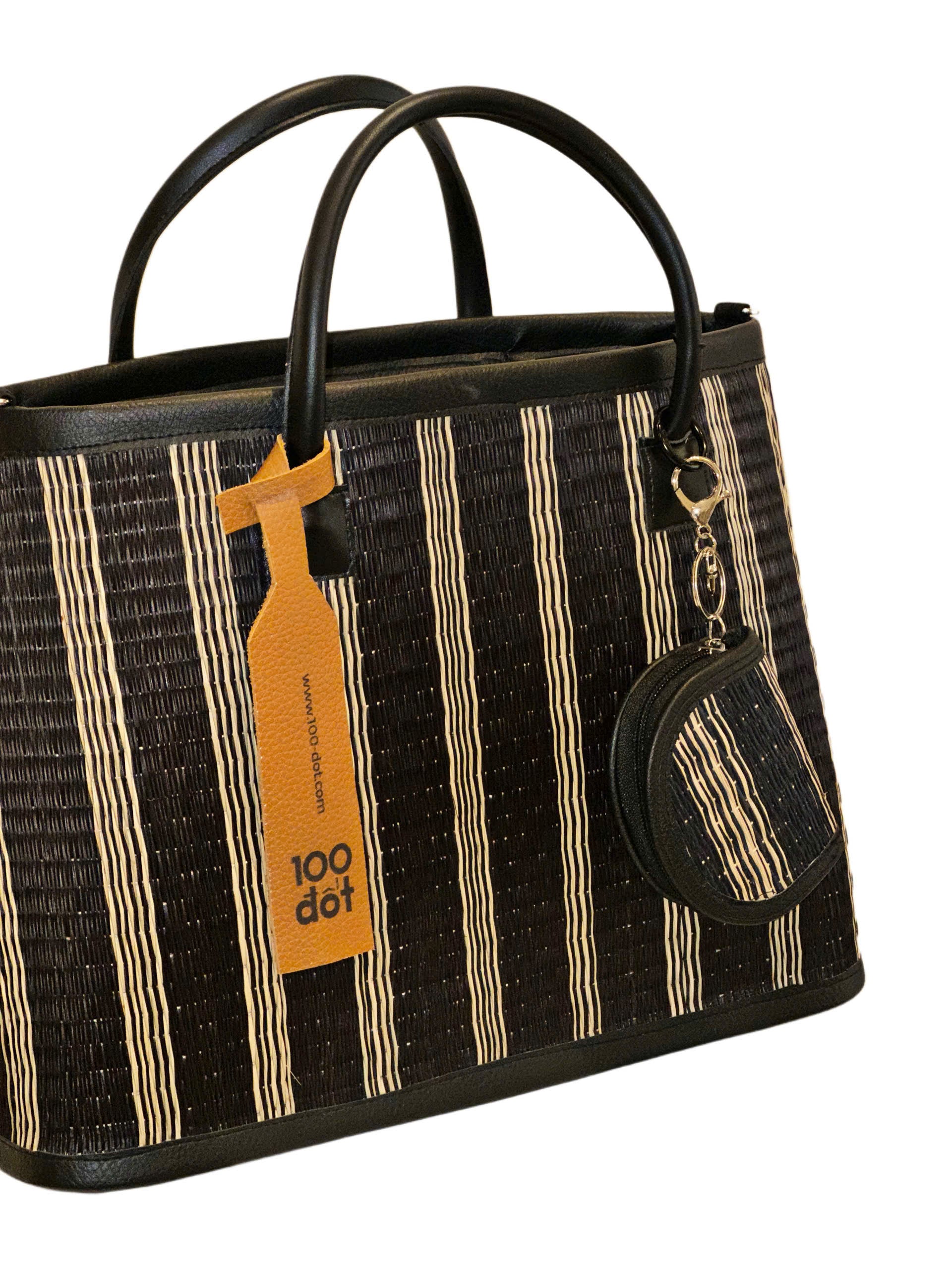 ĐAN BAG - Black striped UZU weave