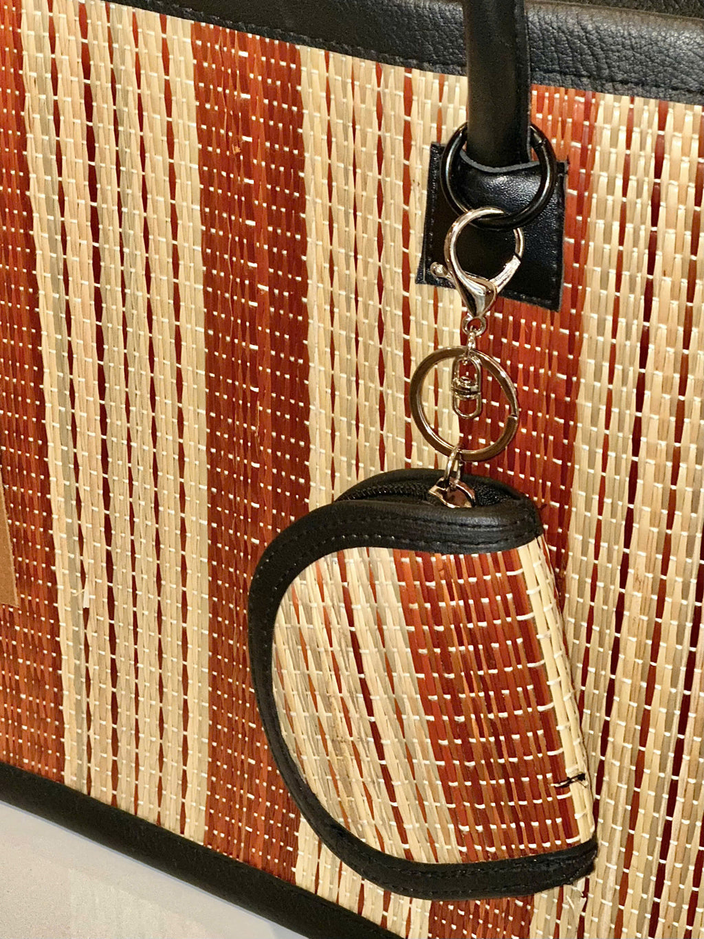 ĐAN BAG - Brown striped UZU weave