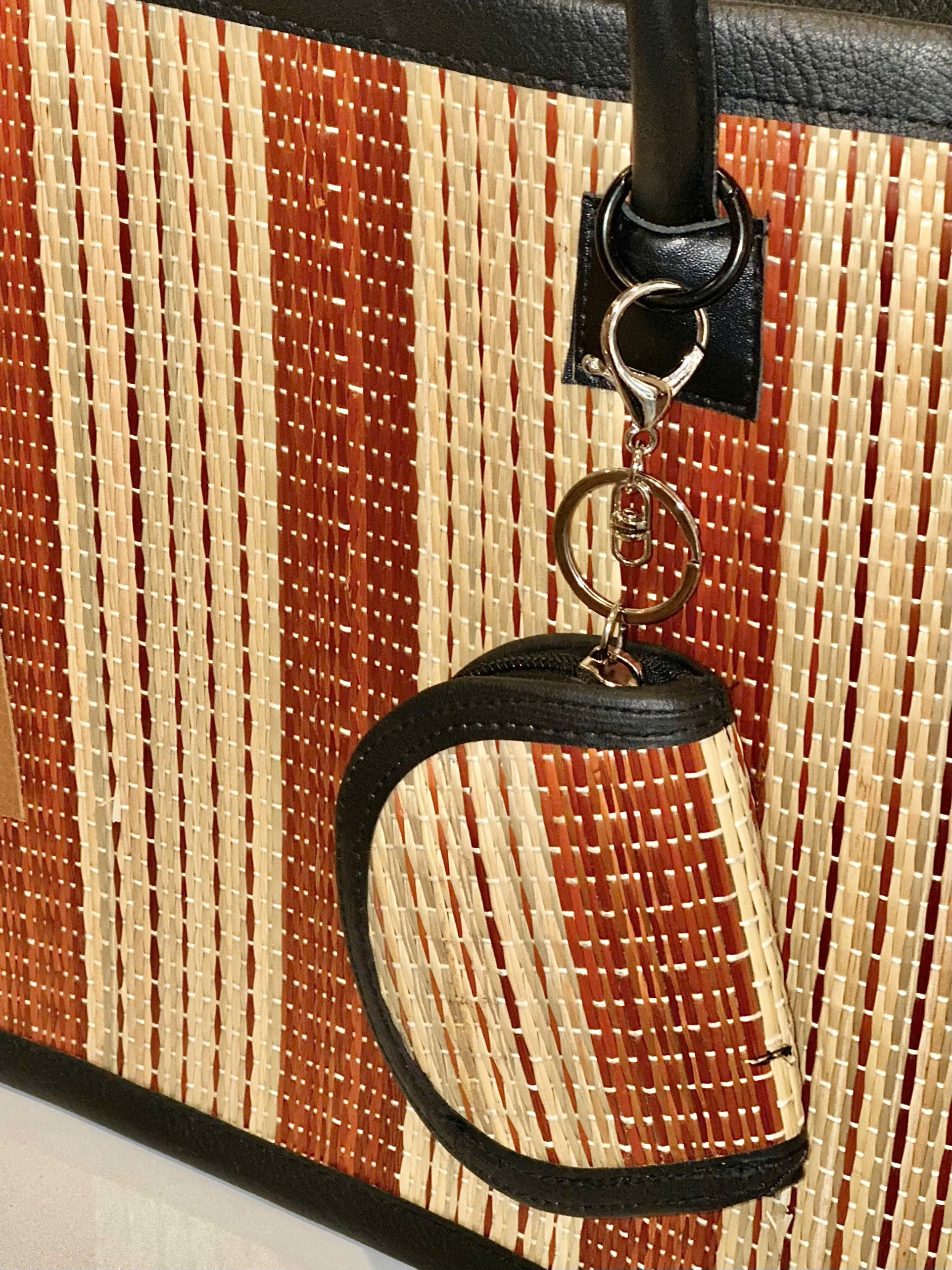 ĐAN BAG - Brown striped UZU weave