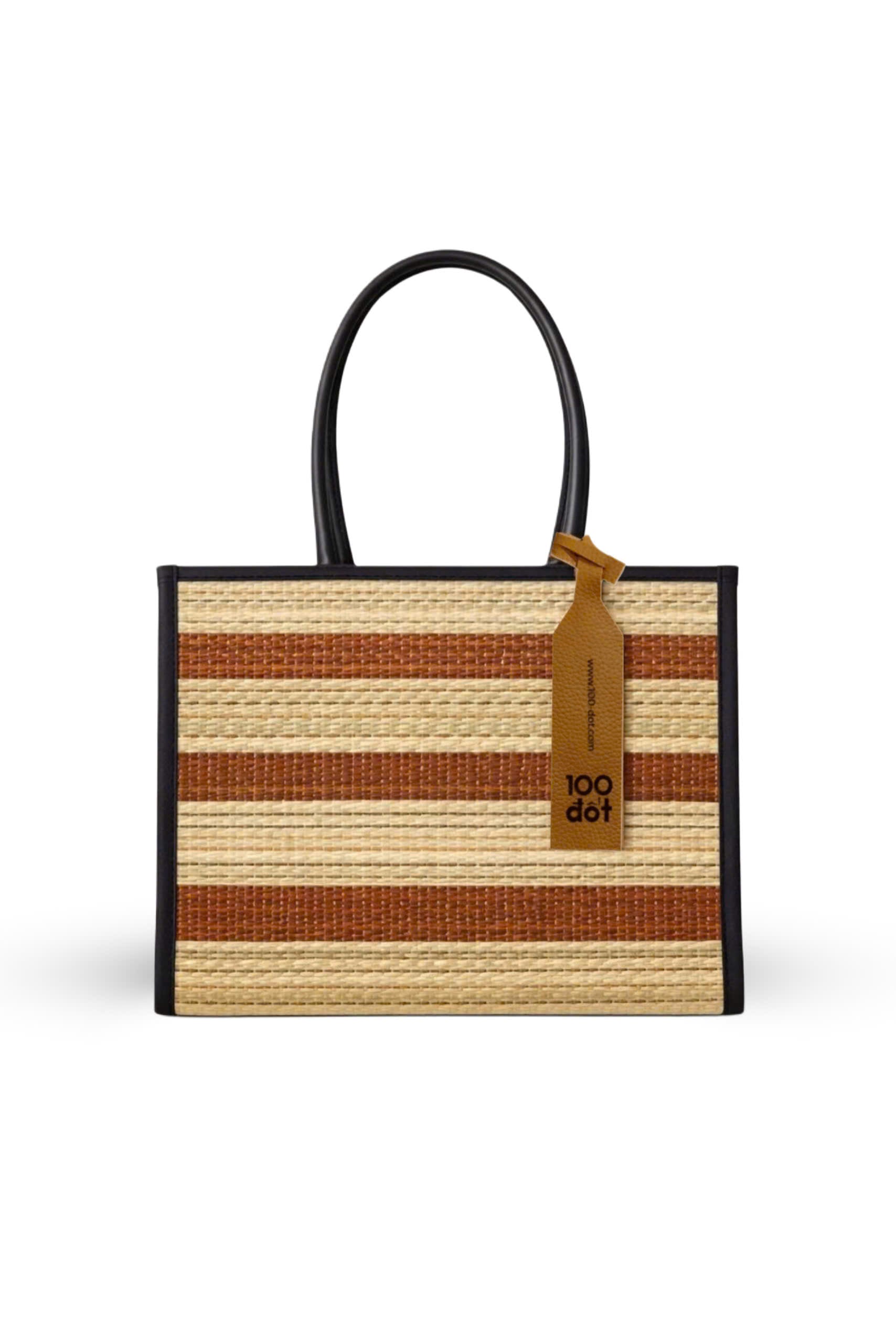 NHỰT BAG - Brown striped UZU weave