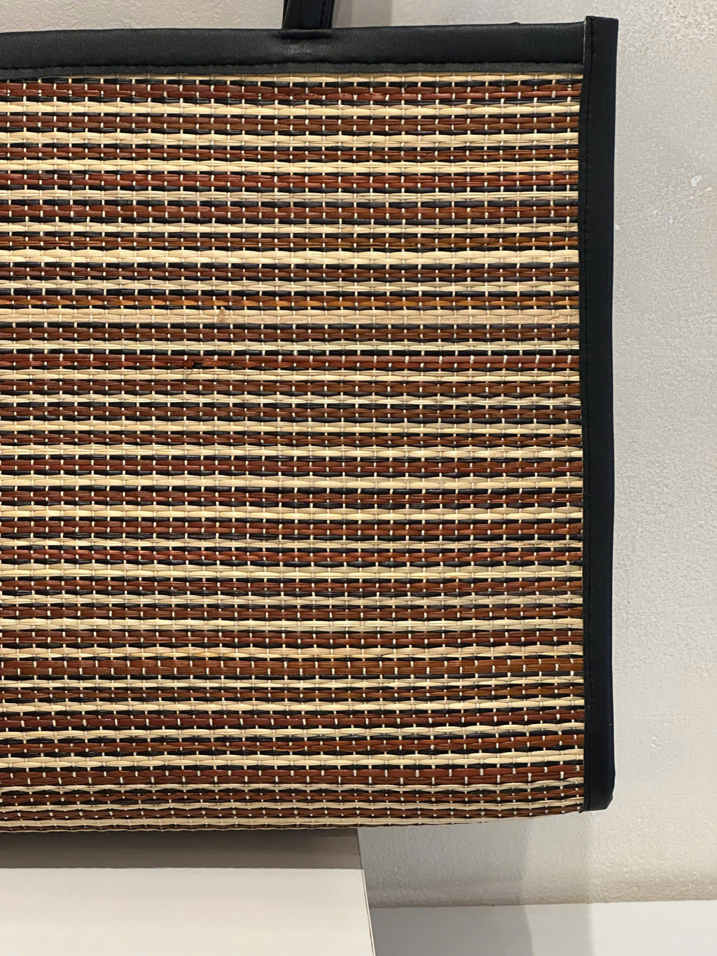 NHỰT BAG - Brown small striped UZU weave