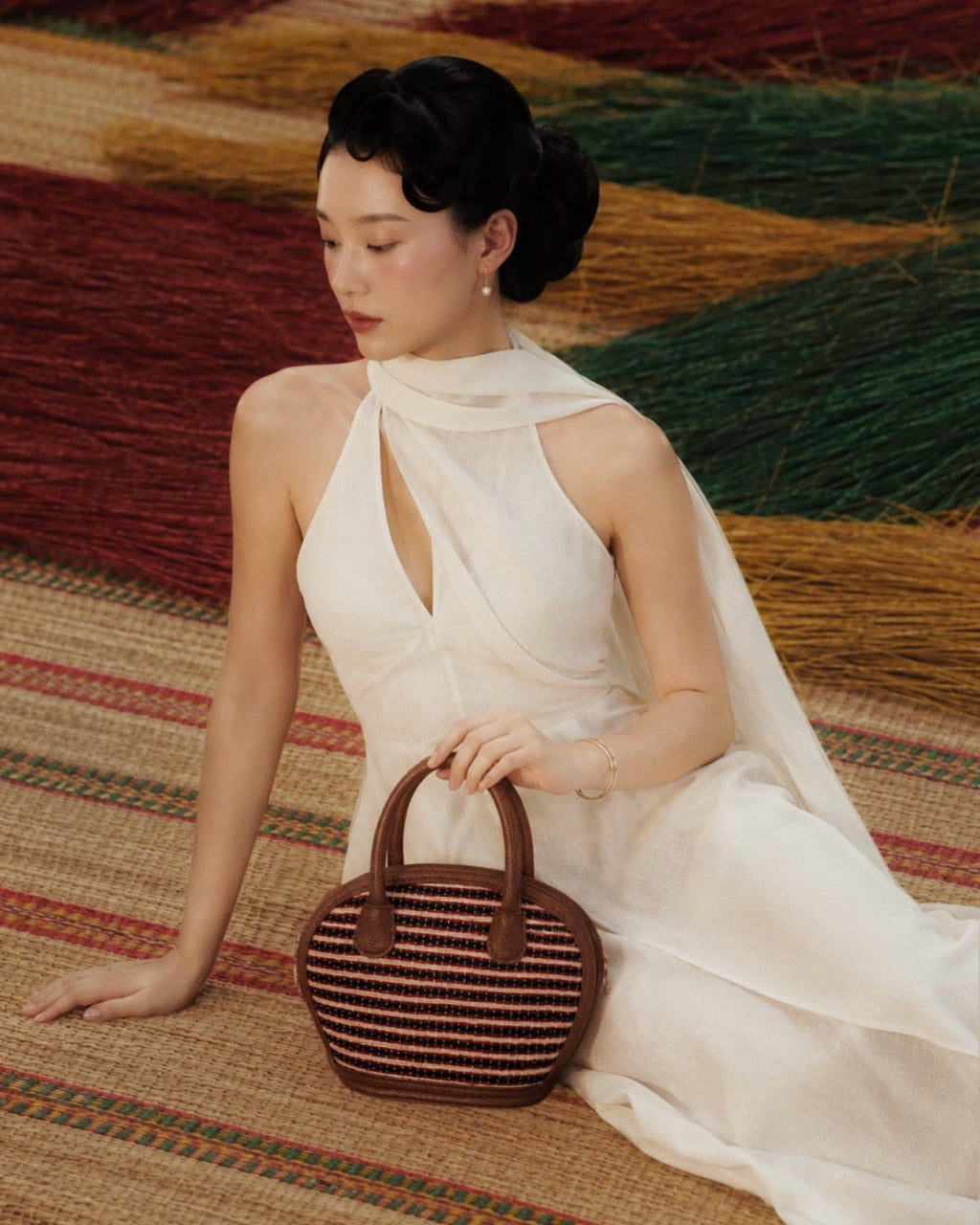 SÒ BAG - Rustic striped UZU WEAVE