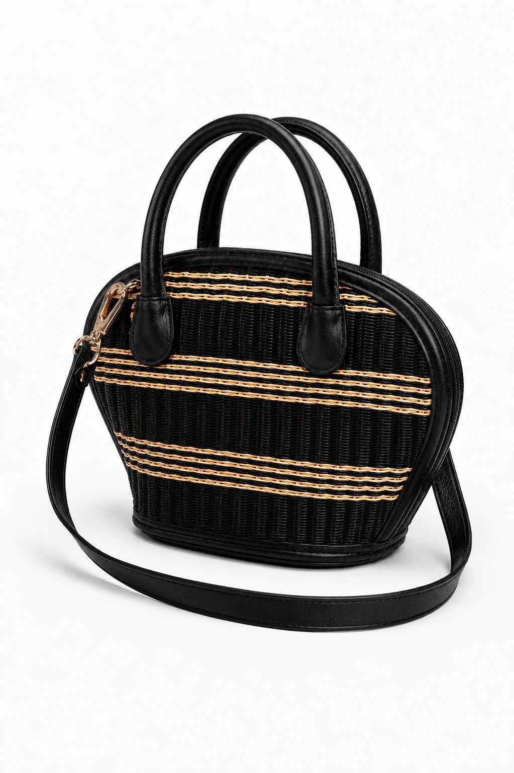SÒ BAG - Black striped UZU WEAVE