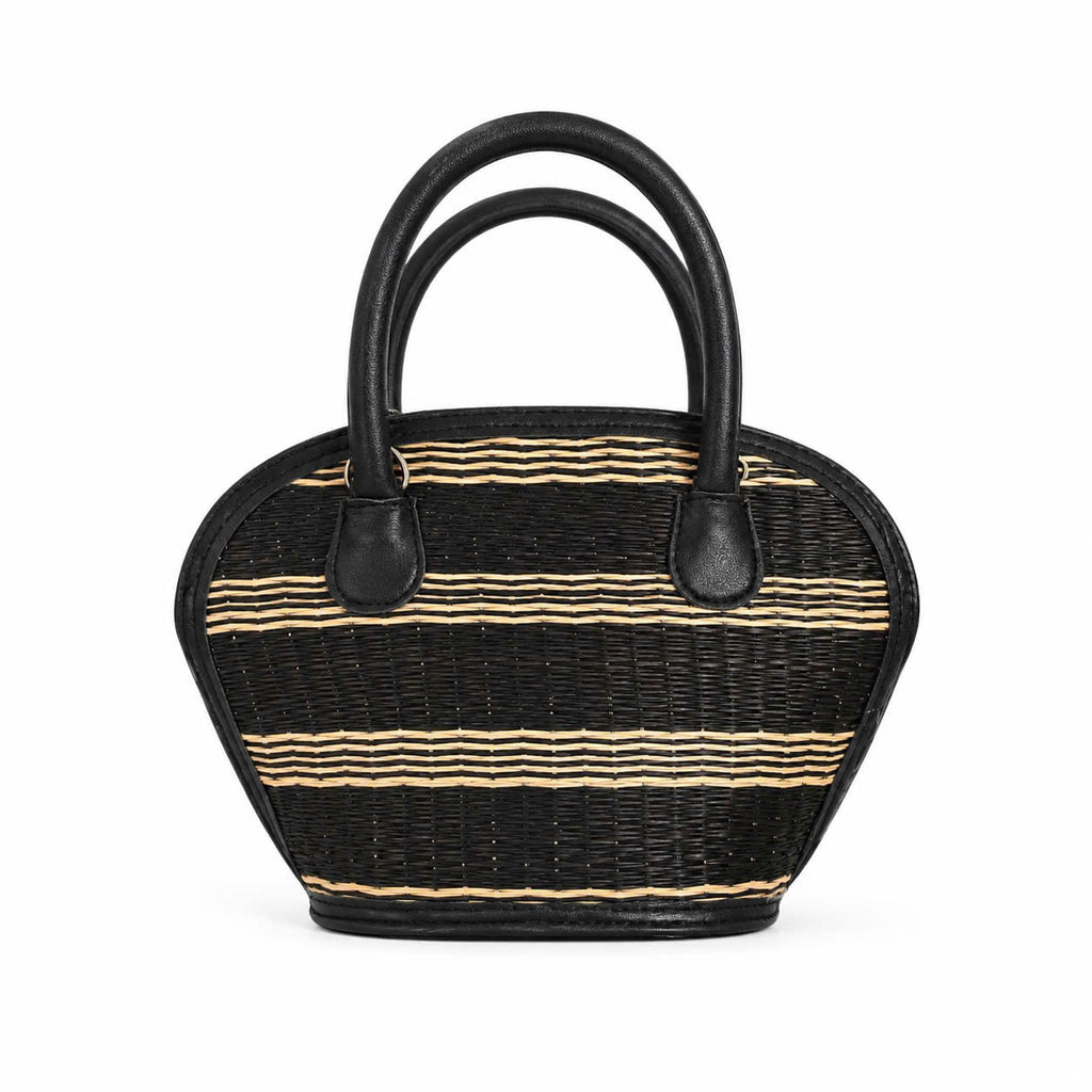 SÒ BAG - Black striped UZU WEAVE