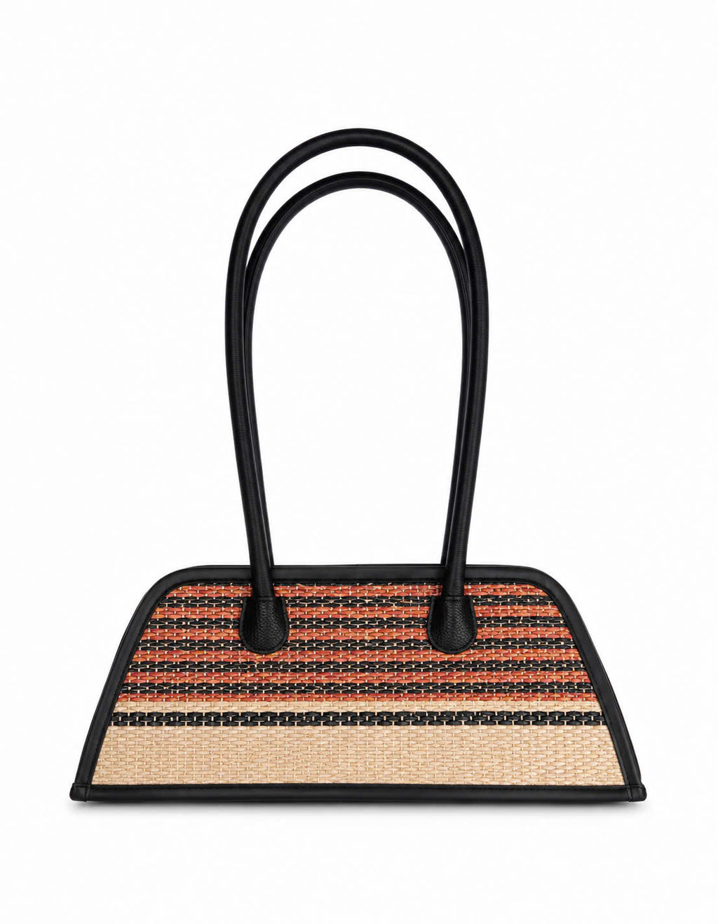 MÁI BAG - Brown striped UZU weave