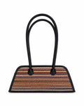 MÁI BAG - Brown small striped UZU weave